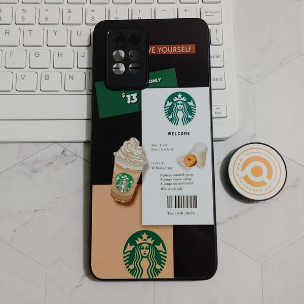 Infinix Note 10 Pro - Star bucks bill - Premium Printed Glass soft Bumper Shock Proof Case CS-22723