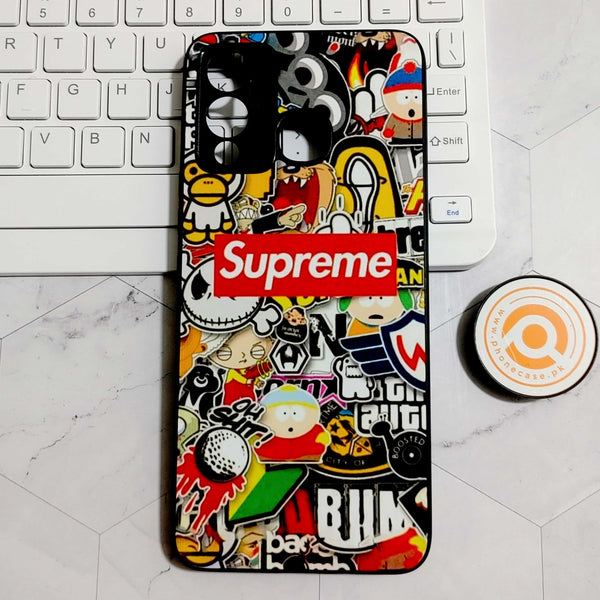 Infinix Hot 12 Play - Supreme Design - Premium Printed Glass soft Bumper shock Proof Case CS-22721