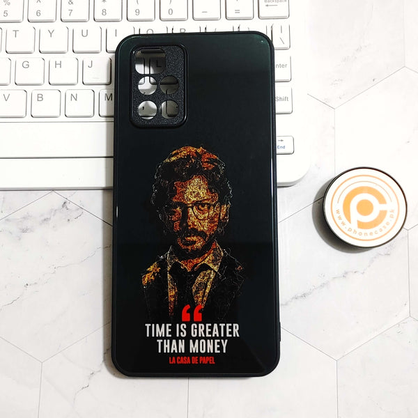 Redmi 10 4G/ Redmi 10 Prime  - Money Heist Design 7 - Premium Printed Glass soft Bumper Shock Proof Case CS-22678