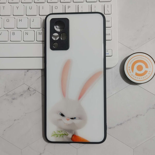 Vivo V21 - Cute Rabbit - Premium Printed Glass soft Bumper Shock Proof Case CS-22484