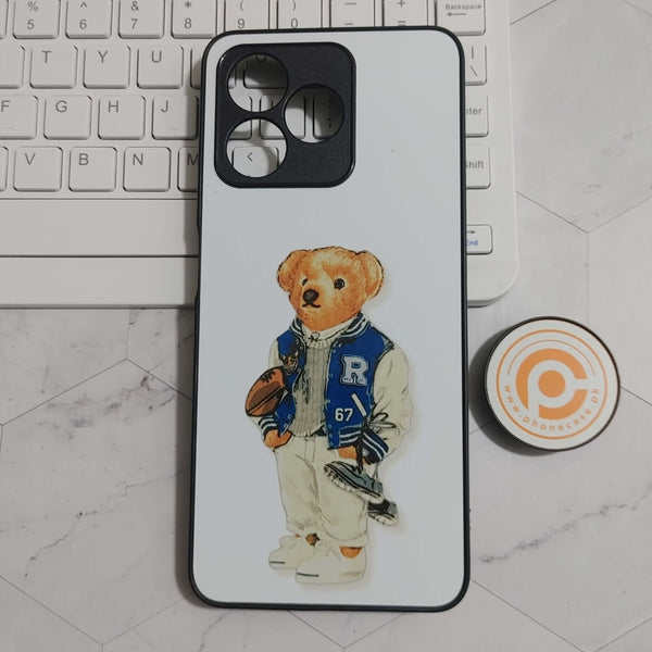 Realme C53/C51 - Cool Bear Design 7 - Premium Printed Glass soft Bumper Shock Proof Case CS-22472