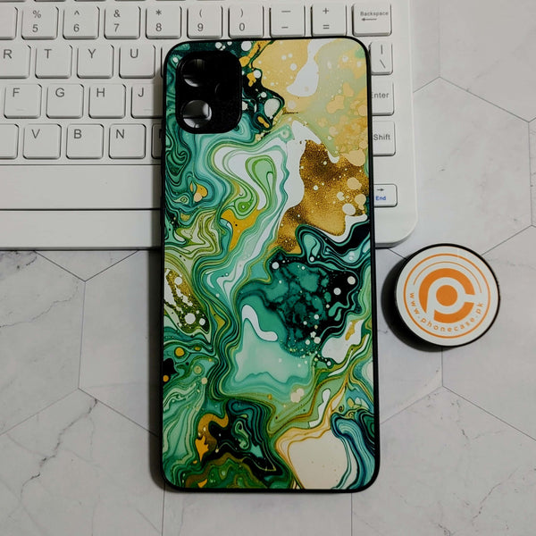 Samsung Galaxy A05 - Liquid Marble 2.0 Design 8 - Premium Metal Printed soft Bumper shock Proof Case CS-22640