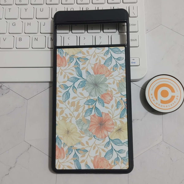 Google Pixel 7 Pro - Floral Design - Premium Printed Glass soft Bumper shock Proof Case CS-22554