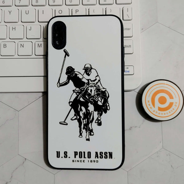 iPhone X/XS - Polo Assn Design - Premium Printed Glass soft Bumper shock Proof Case CS-22570