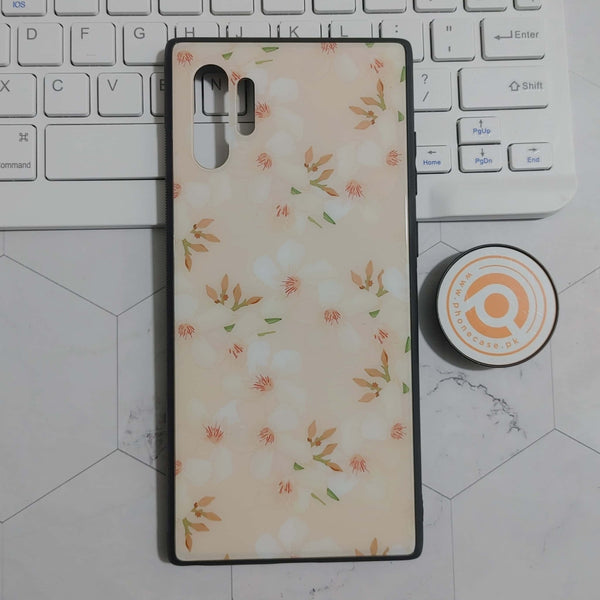 Samsung Galaxy Note 10 Plus/Note 10 Pro -Floral Design 2 - Premium Printed Glass soft Bumper shock Proof Case CS-23517