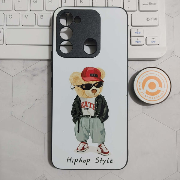 Tecno Spark 8C/Tecno Spark Go 2022 - Cool Bear Design 4 - Premium Printed Glass soft Bumper Shock Proof Case  CS-41612