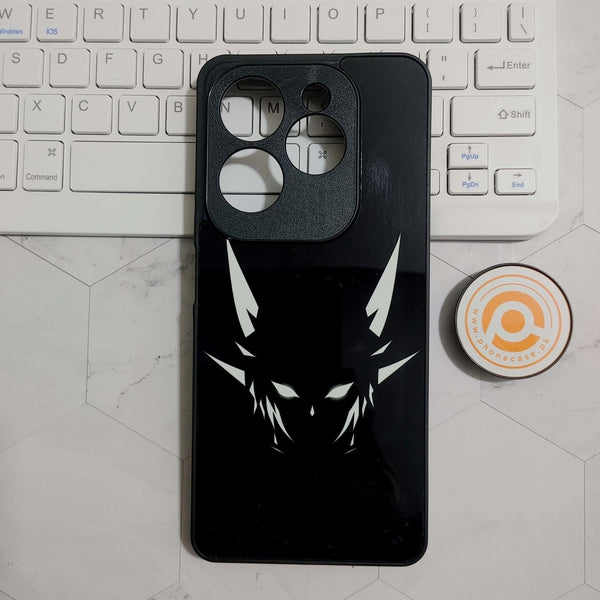 Infinix Hot 40/Hot 40 Pro - Minimalistic Design - Premium Printed Glass soft Bumper Shock Proof Case CS-23535