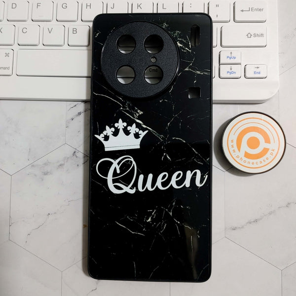 Vivo X90 Pro - Queen Design - Premium Printed Glass soft Bumper Shock Proof Case CS-23584