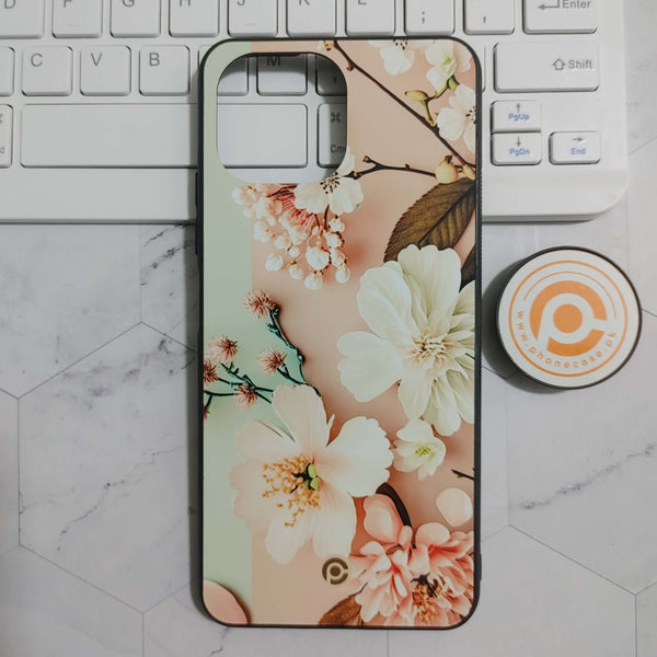 Mi 11 Lite - Floral Series Design 10 - Premium Printed Glass soft Bumper Shock Proof Case CS-23578