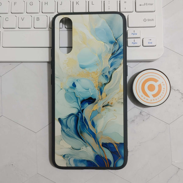 Vivo S1 - Liquid Marble 2.0 Design 1 - Premium Printed Glass soft Bumper shock Proof Case CS-23685