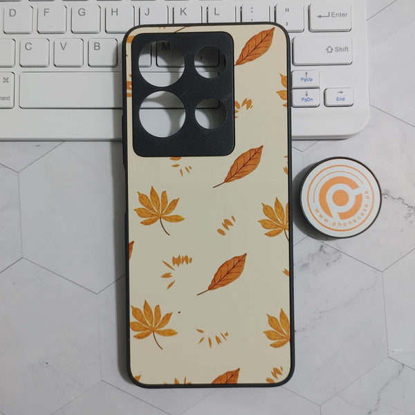 Infinix Note 30 - Autumn Leaves - Premium Printed Glass soft Bumper shock Proof Case CS-23692