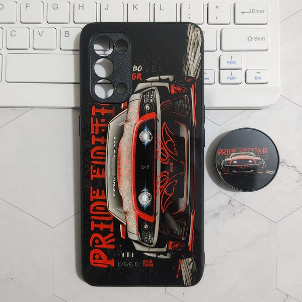 Oppo Reno 5 - Cobra X Racing Car - Premium Printed Glass soft Bumper shock Proof Case CS-23695