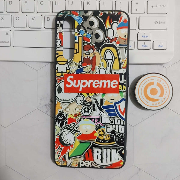 Realme 6 Pro - Supreme Design - Premium Printed Glass soft Bumper shock Proof Case CS-23694