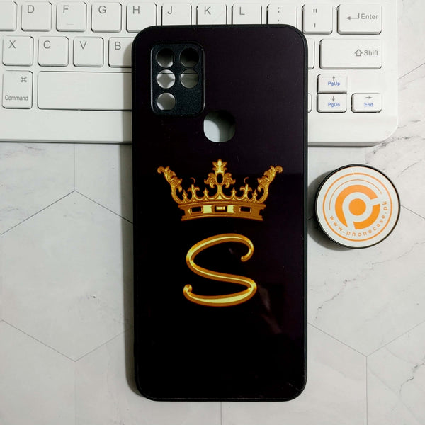 Infinix Hot 10 - King S Alphabet -  Premium Printed Metal soft Bumper shock Proof Case CS-23724