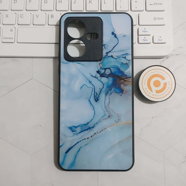 Vivo Y22 - Liquid Marble 2.0 Design 1 - Premium Printed Glass soft Bumper shock Proof Case CS-23713