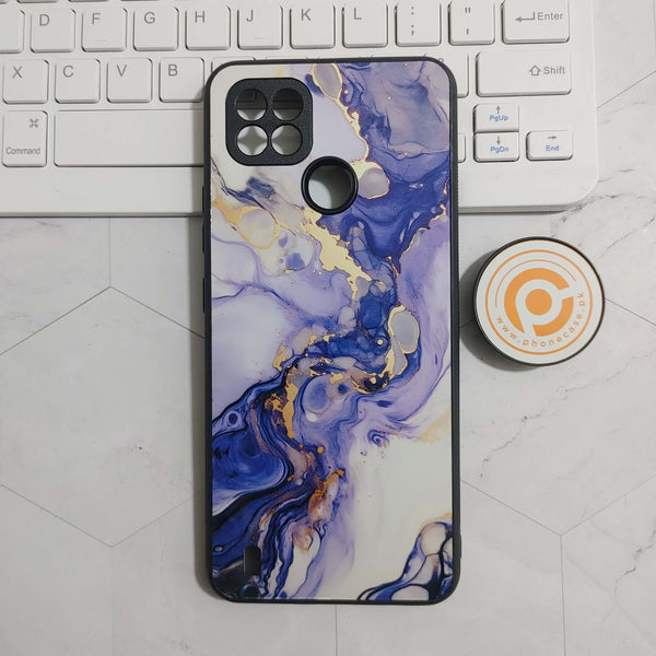 Realme C21 - Liquid Marble 2.0 Design 2 - Premium Printed Glass soft Bumper shock Proof Case CS-23718