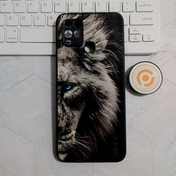 Infinix Hot 10s - Tiger Art Design 8 - Premium Printed Glass soft Bumper shock Proof Case CS-23662