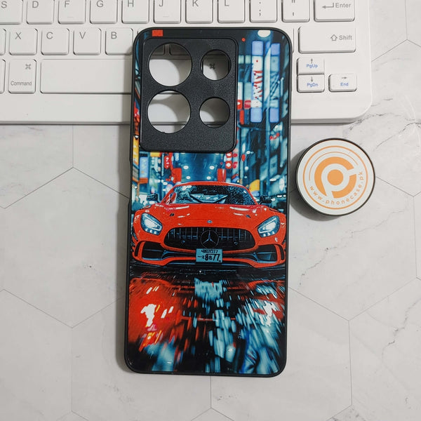 Infinix Note 30 - Racing Car - Premium Printed Glass soft Bumper shock Proof Case CS-23663