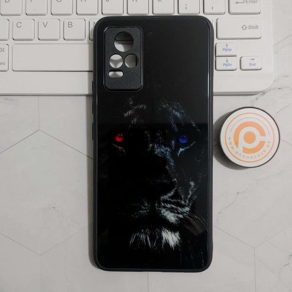 Vivo V20 - Tiger Art Series - Design 4 Premium Printed Glass soft Bumper shock Proof Case CS-23789