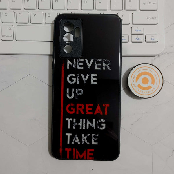 Vivo V23e - Quote Series Design 10 - Premium Printed Glass soft Bumper Shock Proof Case CS-23880