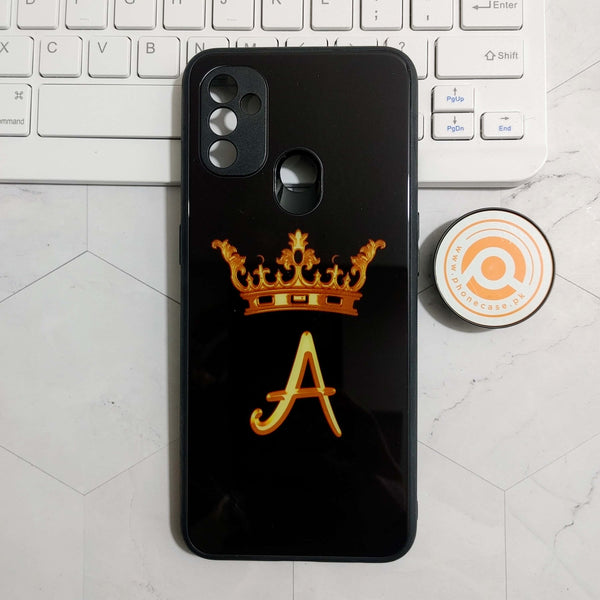 OnePlus Nord N100 -King Alphabet A - Premium Printed Glass soft Bumper Shock Proof Case  CS-23861