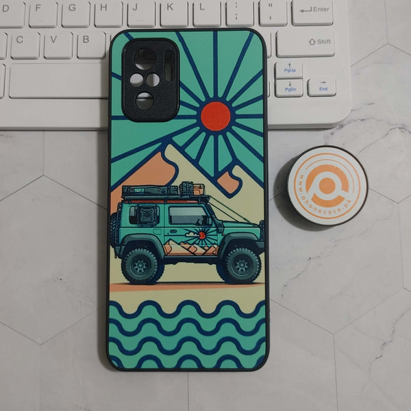 Xiaomi Redmi Note 10 -Suzuki Jimny Design - Premium Printed Glass Case - Premium Printed Glass soft Bumper shock Proof Case   CS-23852