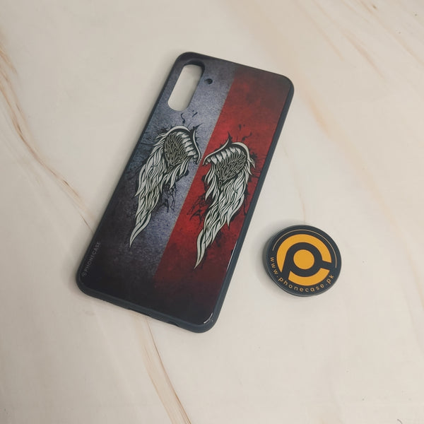 Samsung Galaxy A04s -Angel Wings Design 2 - Premium Printed Glass soft Bumper shock Proof Case CS-27120