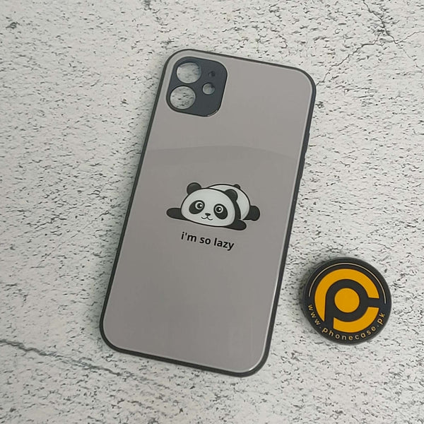 iPhone 11 - Cute panda - Premium Printed Glass soft Bumper shock Proof Case CS-27581