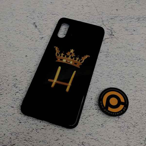 Samsung Galaxy A02 -- King H Alphabet - Premium Metal  Printed soft Bumper shock Proof Case  CS-27572