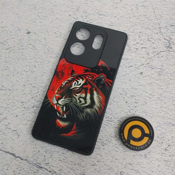 Infinix Zero 30 4G - Tiger Art - Premium Printed Glass soft Bumper Shock Proof Case CS-27569