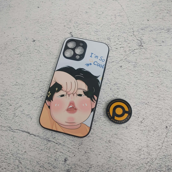 iPhone 13 Pro Max -Cute couple design 1 -Premium Printed Glass soft Bumper shock Proof Case CS-27536 CS-33091