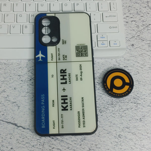 OnePlus Nord N200 5G Boarding Pass Series - Premium Printed Metal soft Bumper shock Proof Case CS-27830