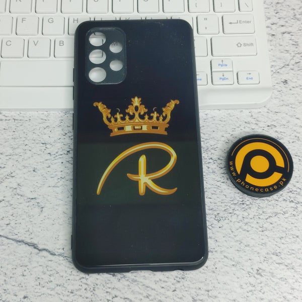 Galaxy A32 Samsung King Alphabet R Series Glass Case CS-27843