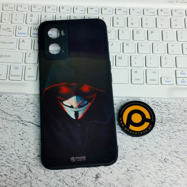 OPPO A76/A36/A96 Black Art Design 10 Premium Printed Glass soft Bumper shock Proof Case CS-28406