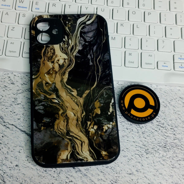 iPhone 11 Liquid Marble Design 9 Premium Metal  Printed soft Bumper shock Proof Case CS-28370