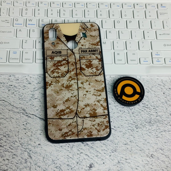 Huawei Honor Play - AQIB- Army Costume Customized  NAME  Premium Printed  Case CS-28420