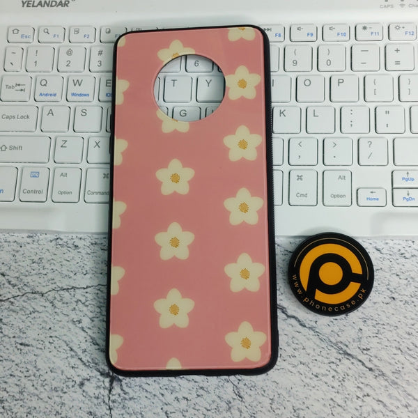 Infinix Note 7 - Flower pattern- Design 7  Premium Metal  Printed soft Bumper shock Proof Case  CS-28790