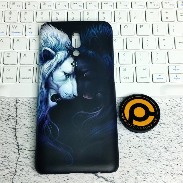 OPPO RENO black and white lion Premium Printed hard case  CS-28760