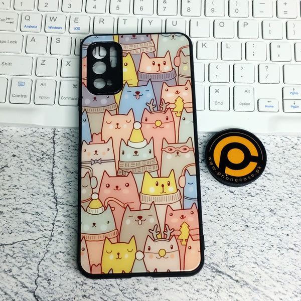 Xiaomi Redmi Note 10 5G - Cartoon Design 9- Premium Metal  Printed soft Bumper shock Proof Case CS-28841
