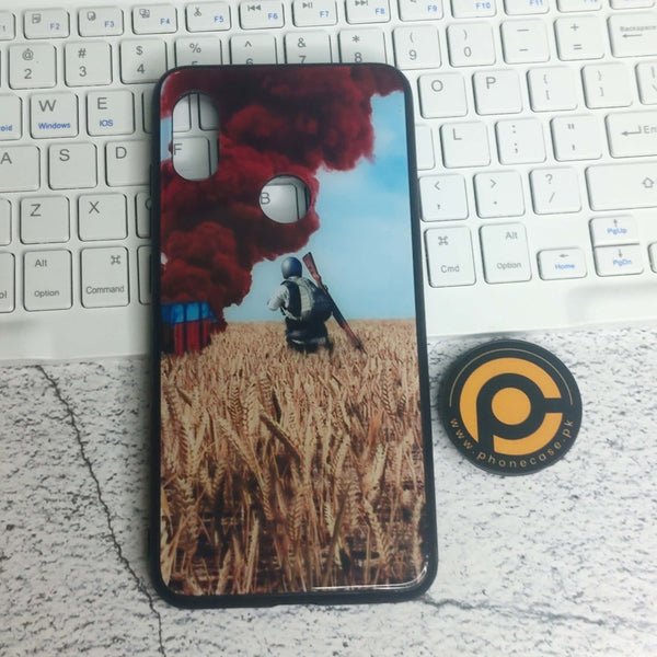 XIAOMI REDMI NOTE 6 Red Flare Landing -Premium Printed Glass soft Bumper shock Proof Case CS-29116