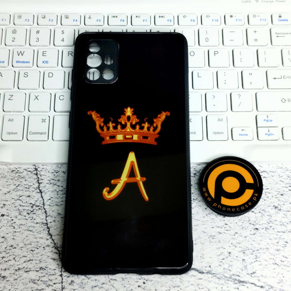 Samsung Galaxy A71King A Alphabet - Premium Printed Glass soft Bumper Shock Proof  CS-29101 CS-29595