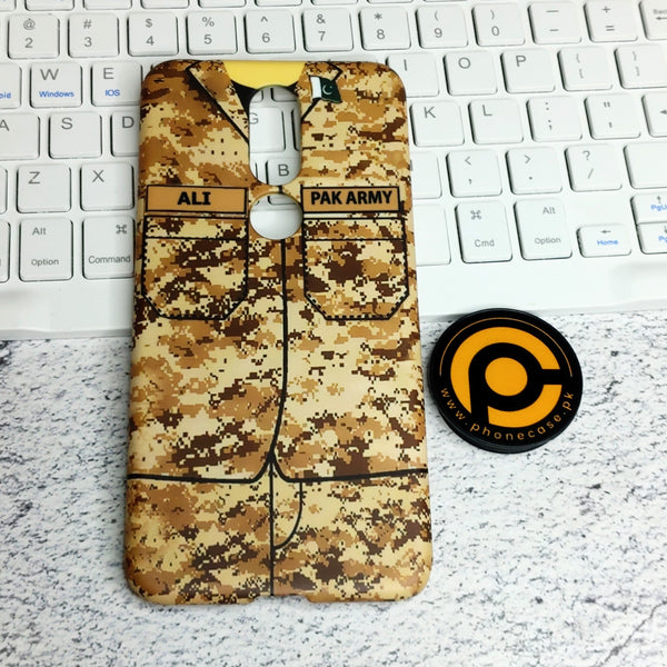 Nokia 7.1 Army Costume With Custom Name Ali , Premium Printed hard  Case CS-29600