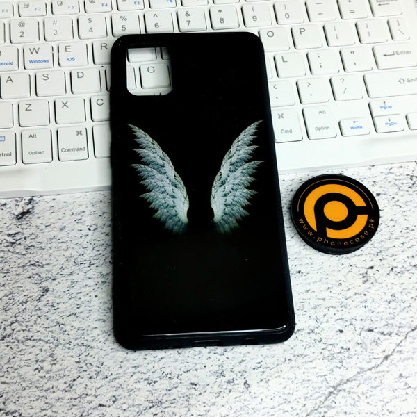 Samsung Galaxy A51 Angel Wings Design 6 -  Premium Printed Glass soft Bumper shock Proof Case CS-29611