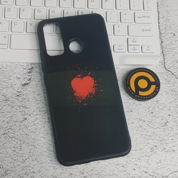 Tecno Camon 15 -  Heart  Design 7- Premium Metal Printed soft Bumper shock Proof Case  CS-29900