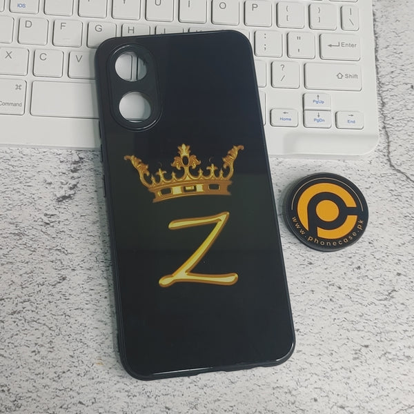 Vivo Y02s - king alphabet Z word - Premium Printed Metal soft Bumper shock Proof Case