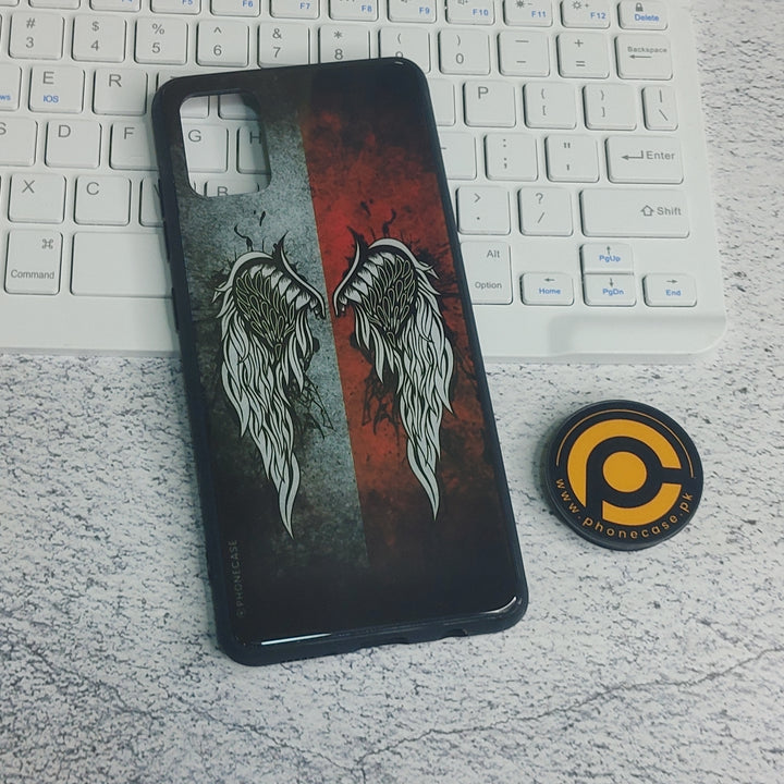 Samsung Galaxy A51 Angel Wings Design 2 Premium Metal Printed soft Bumper shock Proof Case CS-29983 CS-30592
