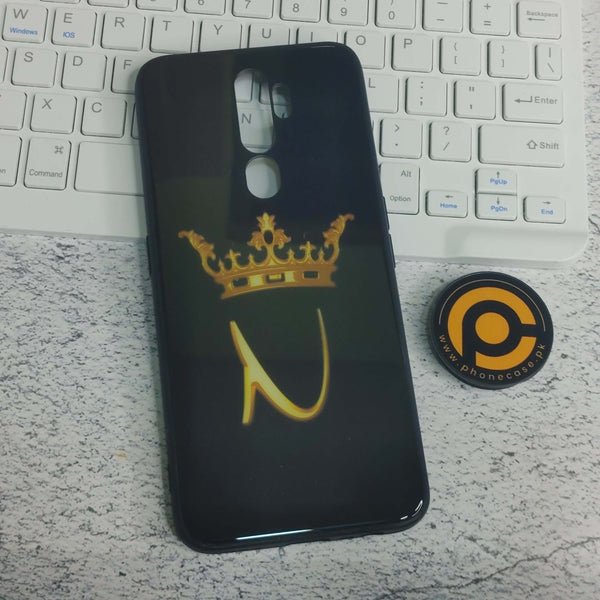 Oppo A9 2020 / oppo A5 2020 -  Alphabet king word U - Premium Printed Glass soft Bumper shock Proof Case  CS-30097