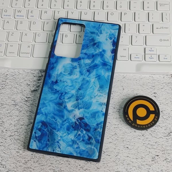 Samsung Galaxy Note 20 Plus - Blue marble Design -  Premium Metal Printed soft Bumper shock Proof Case  CS-30472