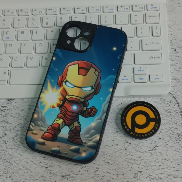 iPhone 15 - Mini Iron Man - Premium Metal Printed soft Bumper shock Proof Case CS-30801