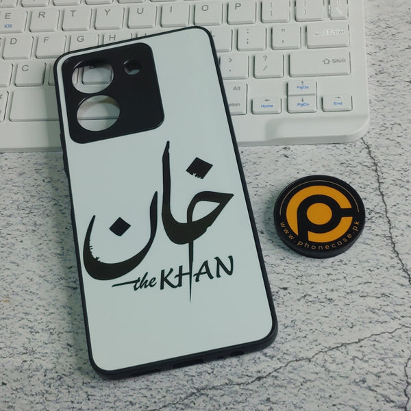 Vivo Y36 4G / Y36 5G / Y78 5G / Y78 Plus 5G / Y27 5G / Y27s / V29 Lite - Cast series khan name - Premium Printed Glass soft Bumper Shock Proof Case  CS-30760